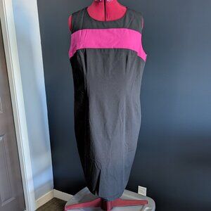 Calvin Klein colorblock dress, knee length, size 18